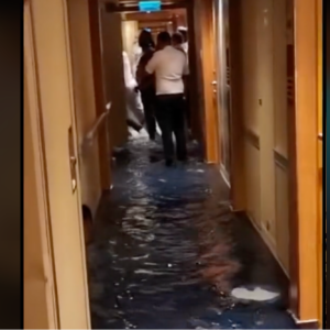 our lives flashed before our eyes video shows guests waking up to mass flooding on cruise ship